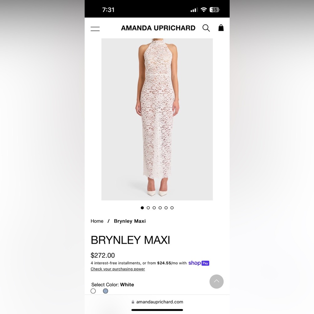 Amanda Uprichard Brynley Maxi Dress